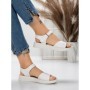 Sandale Dama cu Talpa Joasa 5XJ56 WHITE | MEI