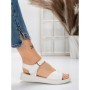 Sandale Dama cu Talpa Joasa 5XJ56 WHITE | MEI