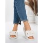 Papuci Dama cu Talpa Joasa 5XJ57 WHITE | MEI