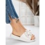 Papuci Dama cu Talpa Joasa 5XJ57 WHITE | MEI