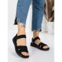 Sandale Dama cu Talpa Joasa 5XJ65 BLACK | MEI