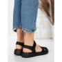 Sandale Dama cu Talpa Joasa 5XJ65 BLACK | MEI