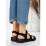 Sandale Dama cu Talpa Joasa 5XJ66 BLACK | MEI