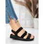 Sandale Dama cu Talpa Joasa 5XJ66 BLACK | MEI
