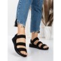 Sandale Dama cu Talpa Joasa 5XJ66 BLACK | MEI