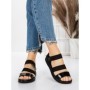 Sandale Dama cu Talpa Joasa 5XJ66 BLACK | MEI