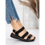 Sandale Dama cu Talpa Joasa 5XJ66 BLACK | MEI