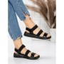 Sandale Dama cu Talpa Joasa 5XJ66 BLACK | MEI