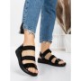 Sandale Dama cu Talpa Joasa 5XJ66 BLACK | MEI