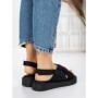 Sandale Dama cu Talpa Joasa 5H17 BLACK | MEI