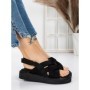 Sandale Dama cu Talpa Joasa 5H17 BLACK | MEI