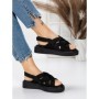 Sandale Dama cu Talpa Joasa 5H17 BLACK | MEI