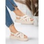 Sandale Dama cu Talpa Joasa 5H17 BEIGE | MEI