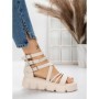 Sandale Dama cu Platforma 5HXS16 BEIGE | MEI