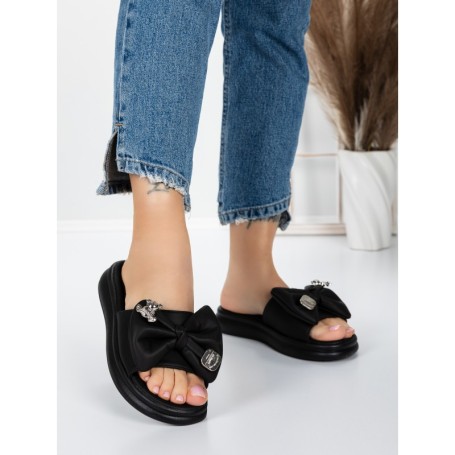 Papuci Dama cu Talpa Joasa 5WL21 BLACK | MEI