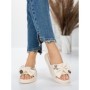 Papuci Dama cu Talpa Joasa 5WL21 BEIGE | MEI