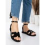 Sandale Dama cu Talpa Joasa 5PT6 BLACK | MEI