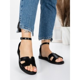 Sandale Dama cu Talpa Joasa 5PT6 BLACK | MEI