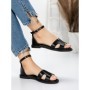 Sandale Dama cu Talpa Joasa 5PT6 BLACK | MEI