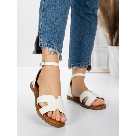 Sandale Dama cu Talpa Joasa 5PT6 WHITE | MEI