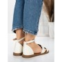 Sandale Dama cu Talpa Joasa 5PT6 WHITE | MEI