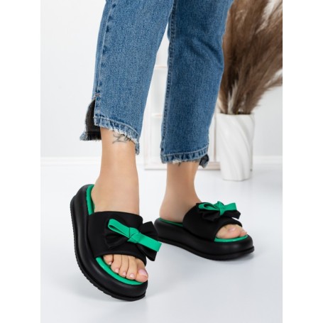 Papuci Dama cu Talpa Joasa 3AW310 BLACK | MEI