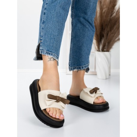 Papuci Dama cu Talpa Joasa 3AW310 BEIGE | MEI