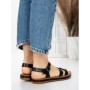 Sandale Dama cu Talpa Joasa 3GZ37 BLACK | MEI