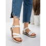 Sandale Dama cu Talpa Joasa 3GZ37 WHITE | MEI