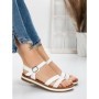 Sandale Dama cu Talpa Joasa 3GZ37 WHITE | MEI