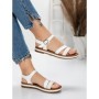 Sandale Dama cu Talpa Joasa 3GZ37 WHITE | MEI