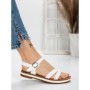 Sandale Dama cu Talpa Joasa 3GZ37 WHITE | MEI