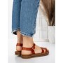 Sandale Dama cu Talpa Joasa 3GZ37 BROWN | MEI