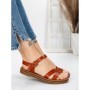 Sandale Dama cu Talpa Joasa 3GZ37 BROWN | MEI