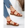 Sandale Dama cu Talpa Joasa 3GZ37 BROWN | MEI
