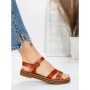 Sandale Dama cu Talpa Joasa 3GZ37 BROWN | MEI