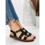 Sandale Dama cu Talpa Joasa 3GZ38 BLACK | MEI