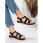 Sandale Dama cu Talpa Joasa 3GZ38 BLACK | MEI