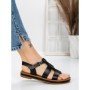 Sandale Dama cu Talpa Joasa 3GZ38 BLACK | MEI