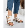 Sandale Dama cu Talpa Joasa 3GZ38 WHITE | MEI
