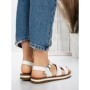 Sandale Dama cu Talpa Joasa 3GZ38 WHITE | MEI