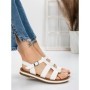 Sandale Dama cu Talpa Joasa 3GZ38 WHITE | MEI