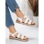 Sandale Dama cu Talpa Joasa 3GZ38 WHITE | MEI