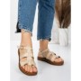 Sandale Dama cu Talpa Joasa 3GZ38 BEIGE | MEI