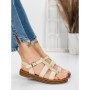 Sandale Dama cu Talpa Joasa 3GZ38 BEIGE | MEI