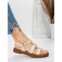 Sandale Dama cu Talpa Joasa 3GZ38 BEIGE | MEI