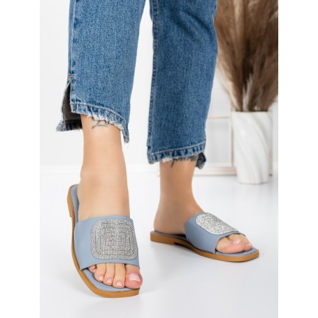 Papuci Dama cu Talpa Joasa 3AW308 BLUE | MEI