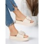 Papuci Dama cu Talpa Joasa 3AW319 BEIGE | MEI