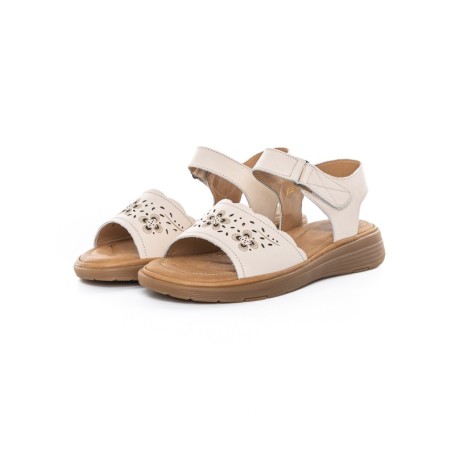 Sandale Dama din piele naturala 53308 CREAM | BERLINER