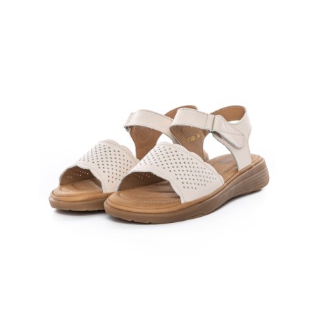 Sandale Dama din piele naturala 53302 CREAM | BERLINER